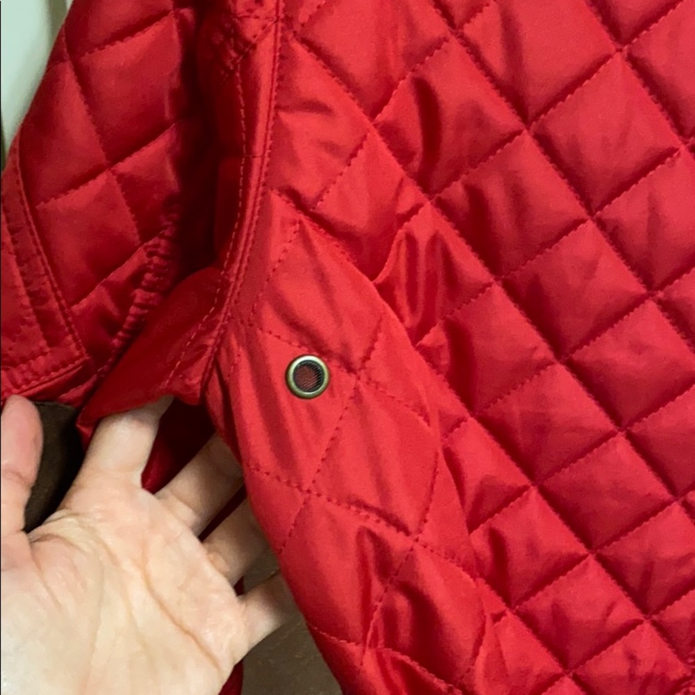 Lauren Ralph Lauren red equestrian quilted jacket - Picture 9 of 12